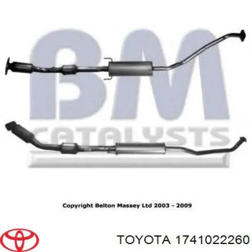 Глушник, передня частина Toyota 1741022260 ціна, від 39.33 USD