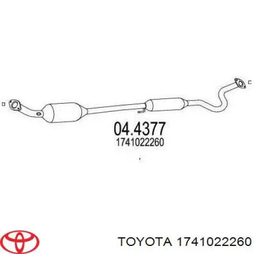 1741022260 Toyota Глушник передній