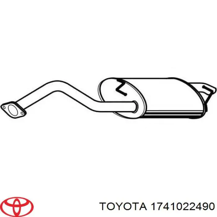 174100D320 Toyota Середній глушник