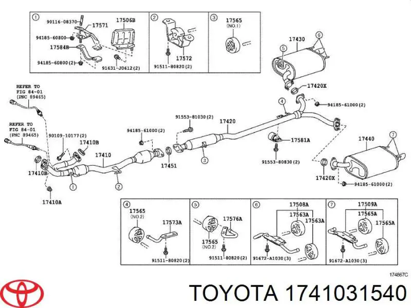 1741031540 Toyota глушник, передня частина