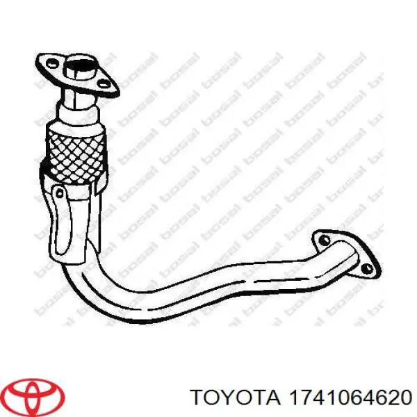 1741064620 Toyota труба приймальна (штани глушника, передня)