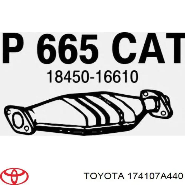 Глушник, передня частина Toyota 174107A440 ціна, від 62.08 USD