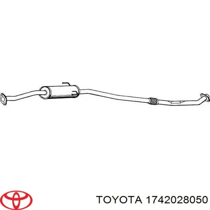 Глушник, центральна частина 1742028050 Toyota