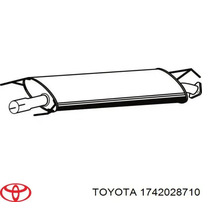 1742028710 Toyota глушник, центральна частина
