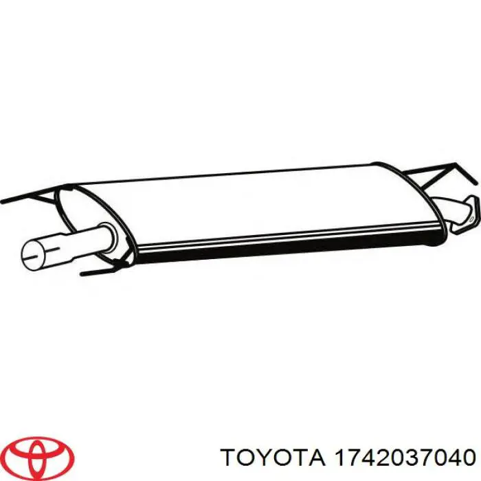 Глушник Toyota 1742037040 ціна, від 78.43 USD