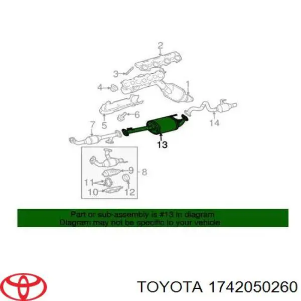 1742050260 Toyota Середній глушник