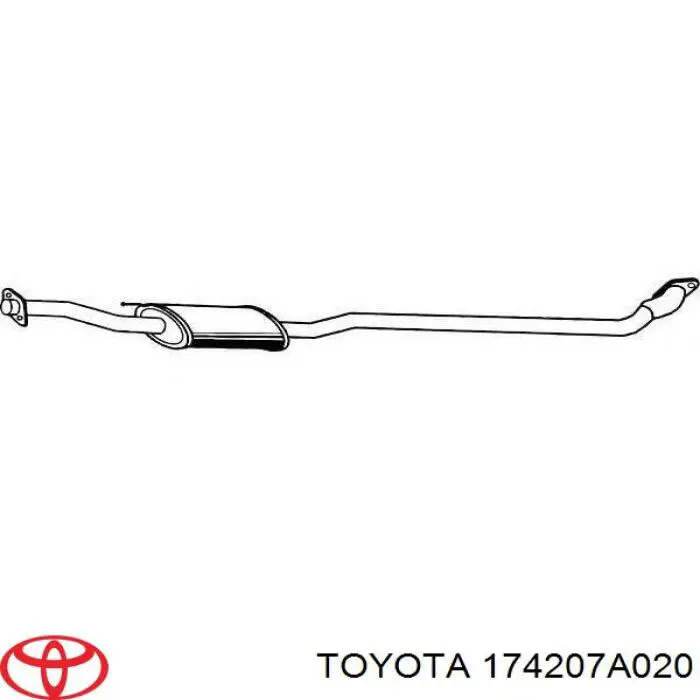 Глушник Toyota 174207A020 ціна, від 38.01 USD