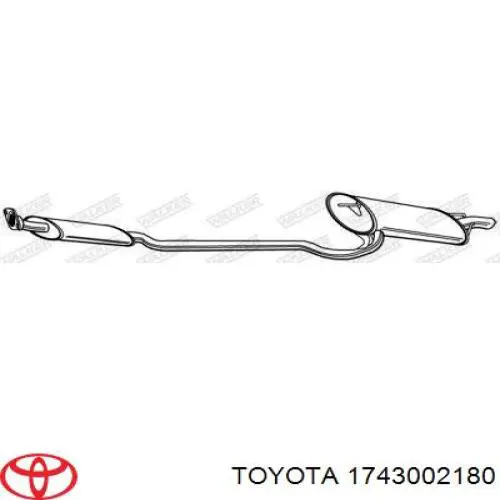 Купити 1743002180 Toyota Глушник, середня і задня частина