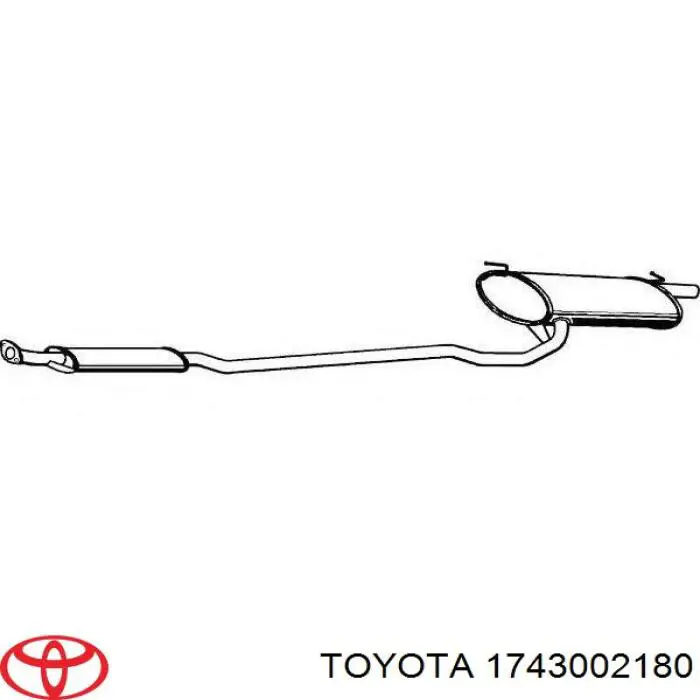 Глушник, середня і задня частина Toyota 1743002180 ціна, від 27.78 USD