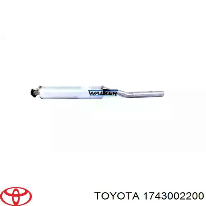 1743002200 Toyota Глушник, середня і задня частина