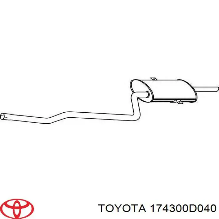 Купити 174300D040 Toyota Вихлоп