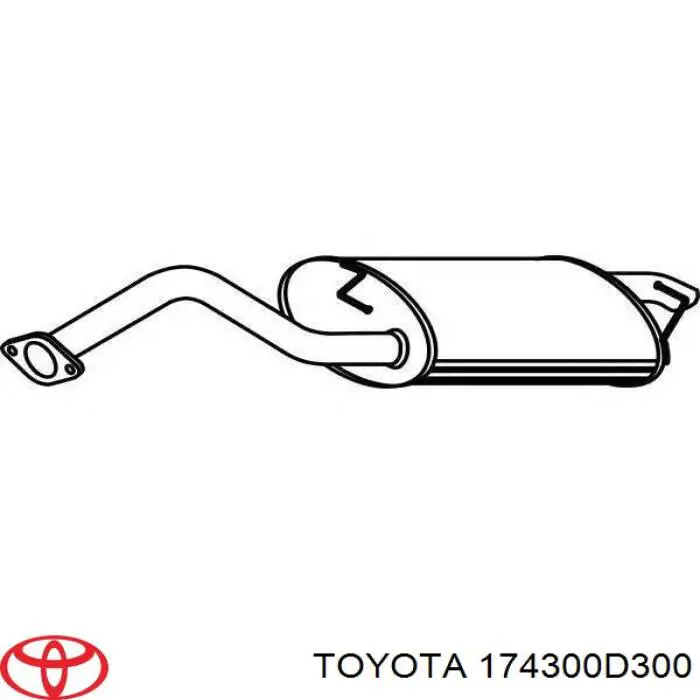 Купити 174300D300 Toyota Вихлоп