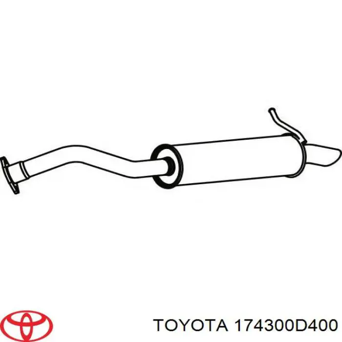 Купити 174300D400 Toyota Глушник вихлопних газів кінцевий