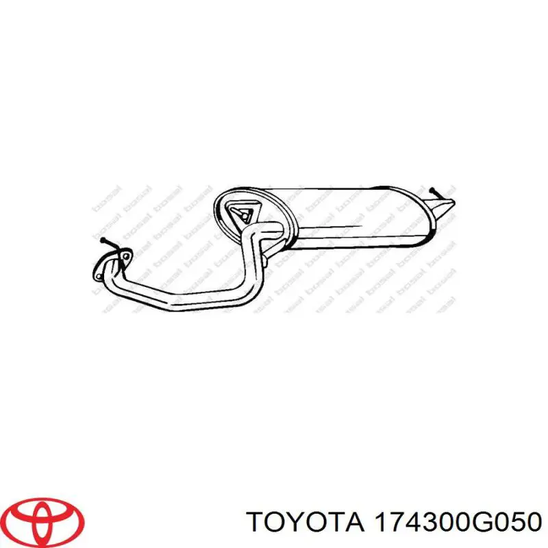 174300G050 Toyota Глушник, задня частина