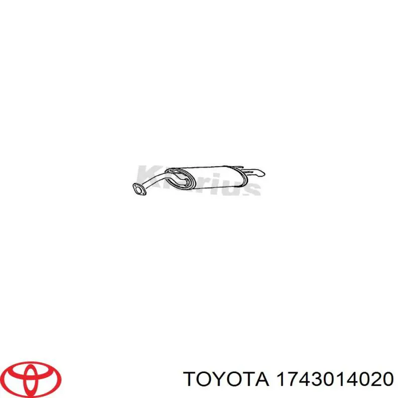 Вихлоп Toyota 1743014020 ціна, від 47.72 USD