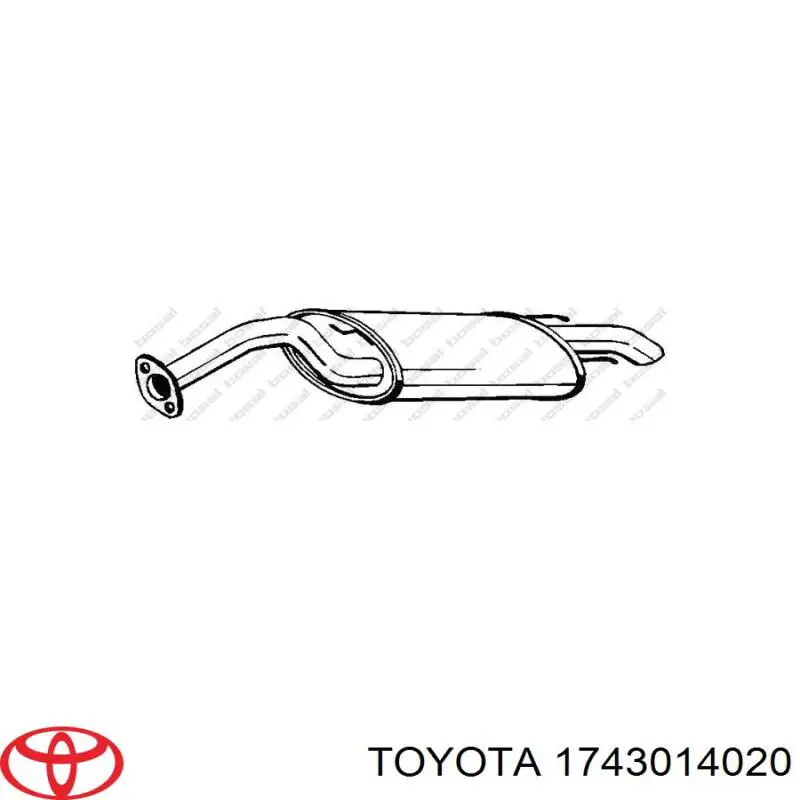 Глушник, задня частина Toyota Corolla (E8) (Тойота Королла)