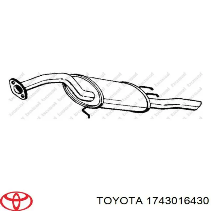 Toyota глушник, задня частина