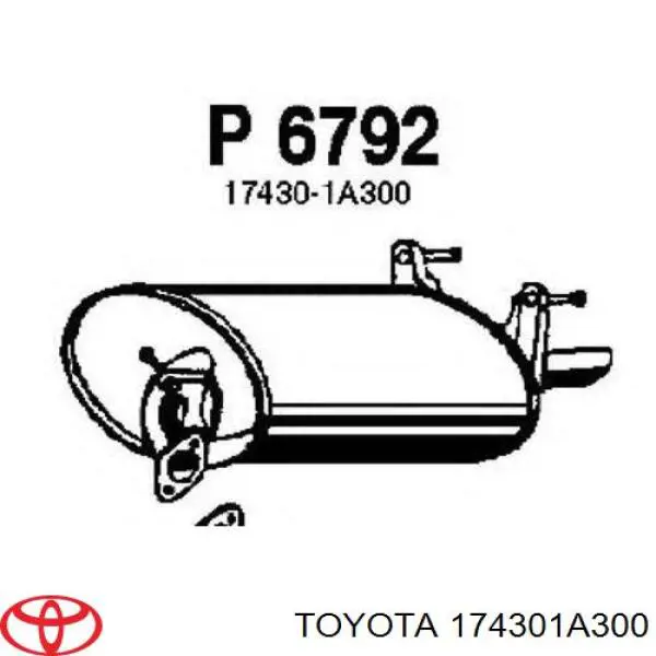 Купити 174301A300 Toyota Вихлоп