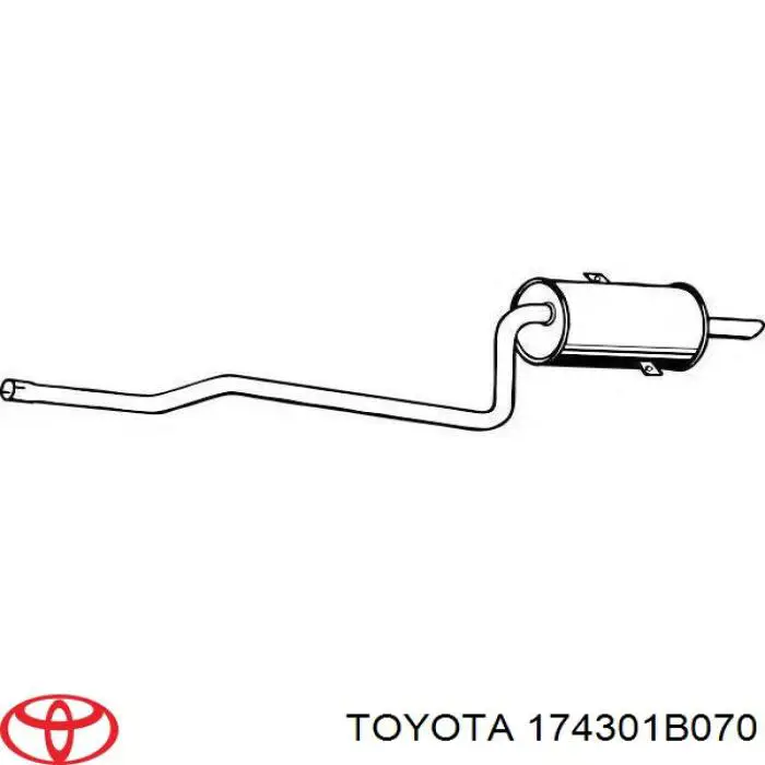 Вихлопна труба Toyota 174301B070 ціна, від 69.40 USD