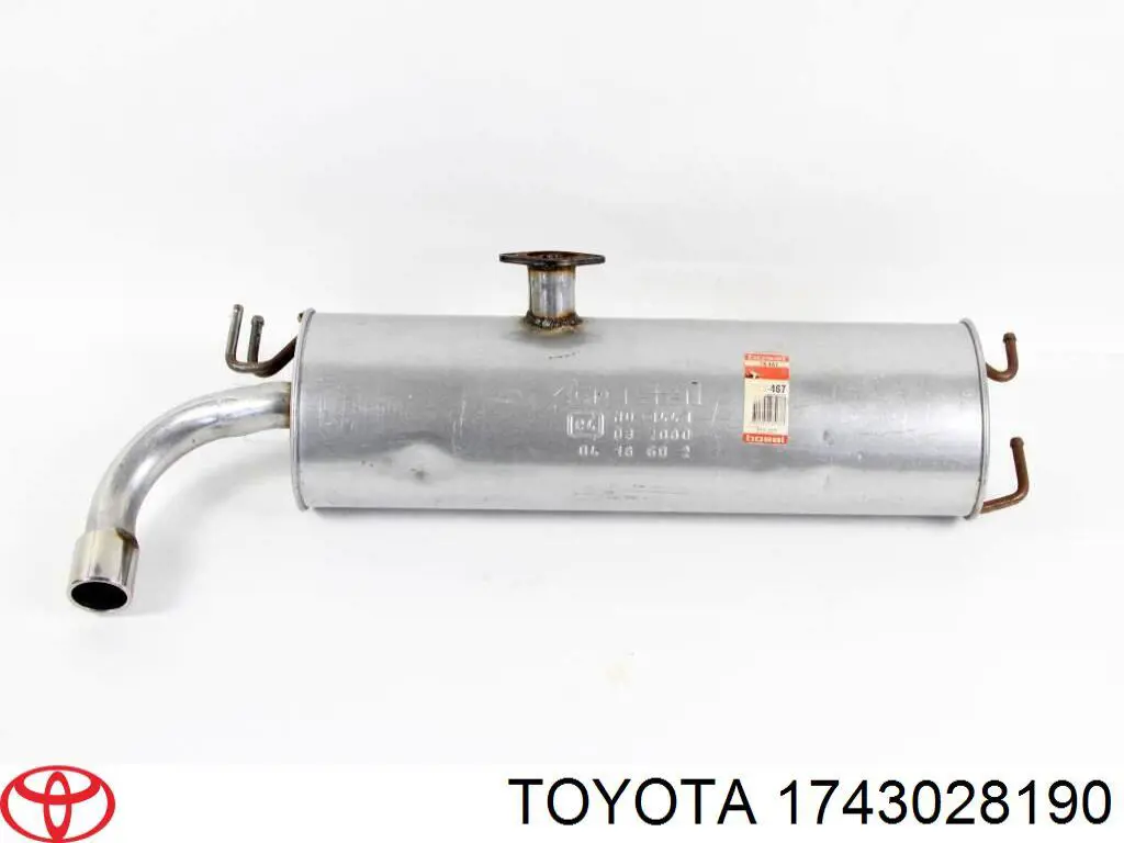 Вихлопна труба Toyota 1743028190 ціна, від 79.59 USD
