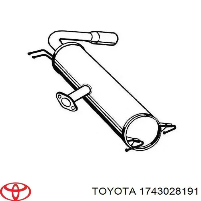 Вихлопна труба Toyota 1743028191 ціна, від 44.82 USD