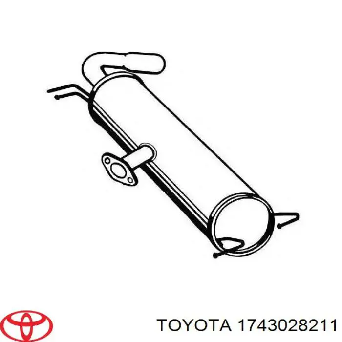 Купити 1743028211 Toyota Глушник вихлопних газів кінцевий