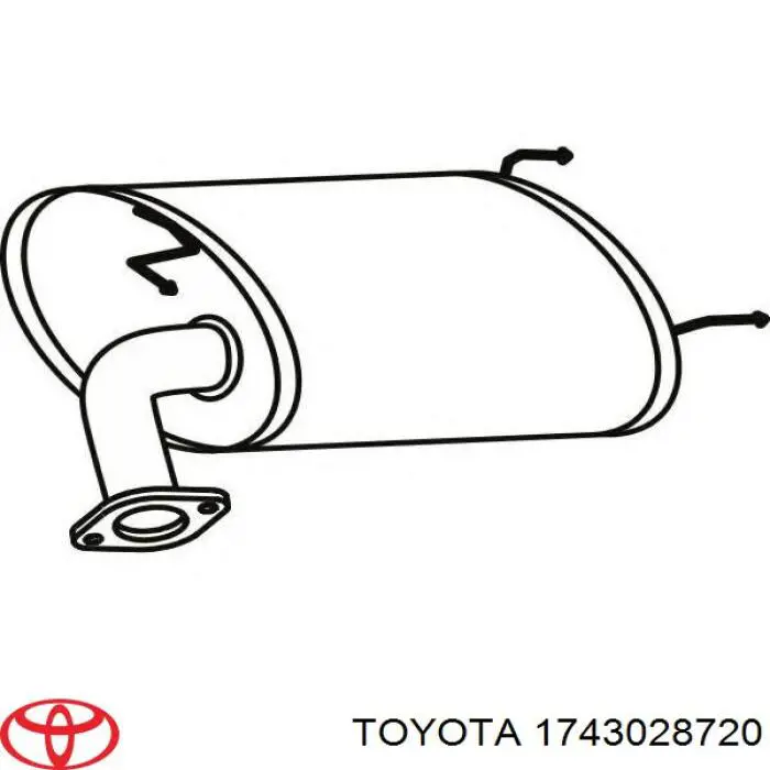Вихлопна труба Toyota 1743028720 ціна, від 63.98 USD