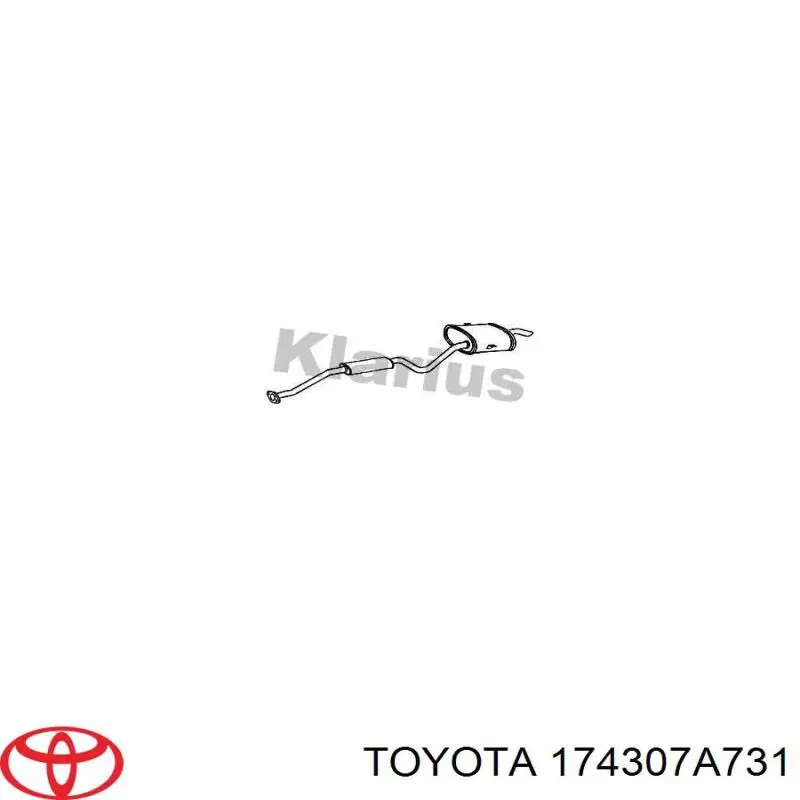 Купити 174307A731 Toyota Глушник вихлопних газів кінцевий