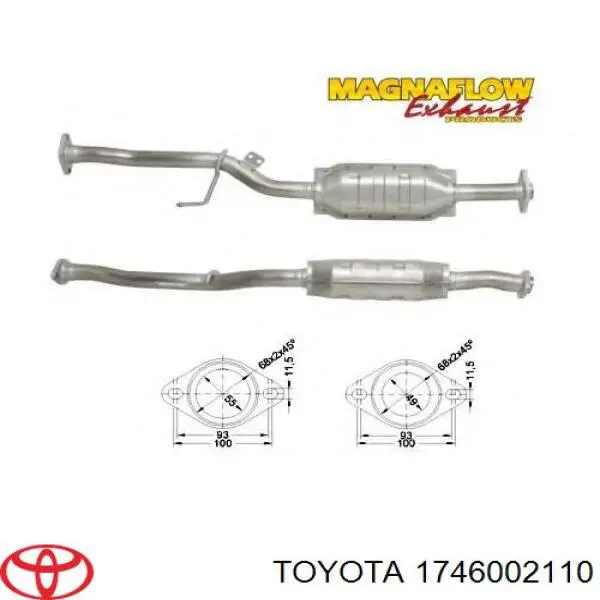 Конвертор-каталізатор (каталітичний нейтралізатор) Toyota 1746002090 ціна, від 150.80 USD