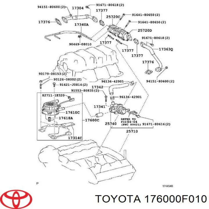 176000F010 Toyota насос повітряний