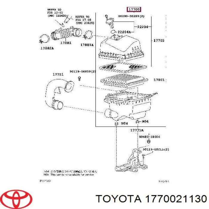 1770021130 Toyota Коробка фільтра