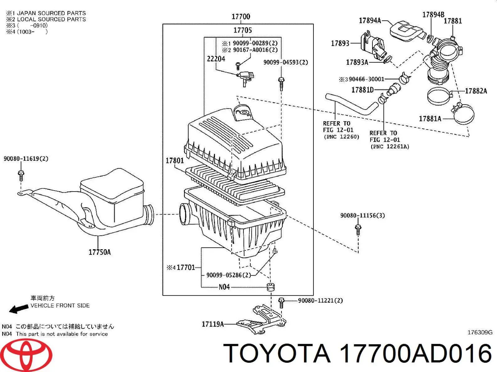  17700AD016 Toyota