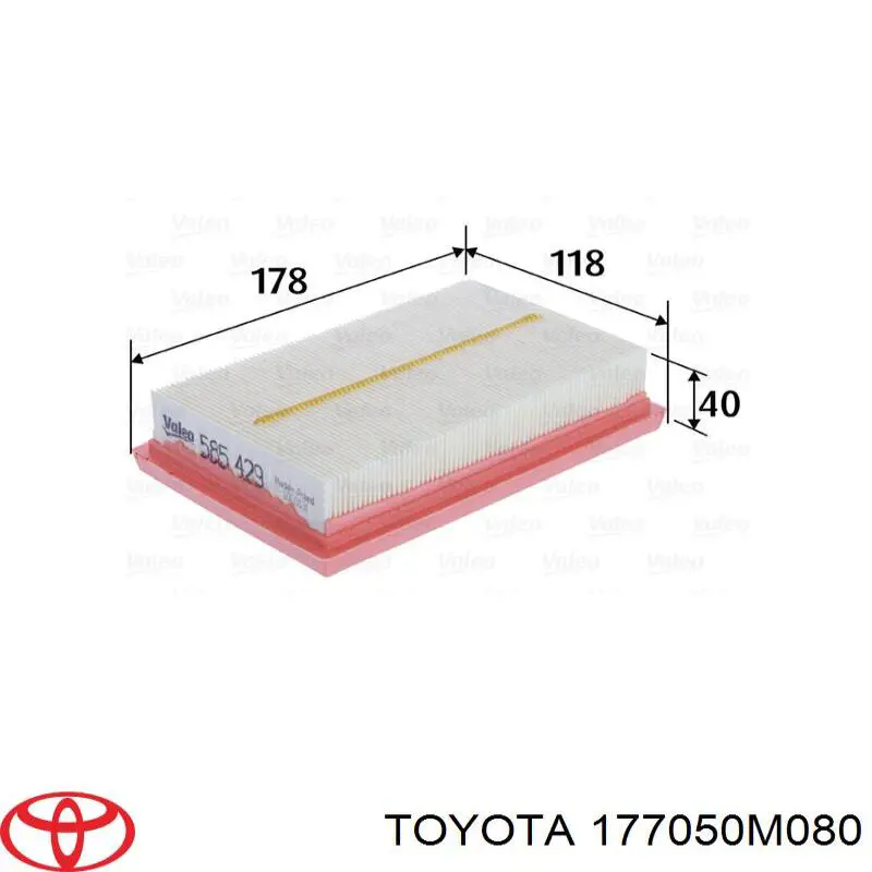 Корпус повітряного фільтра, верхня частина Toyota 177050M080 ціна, від 265.20 USD