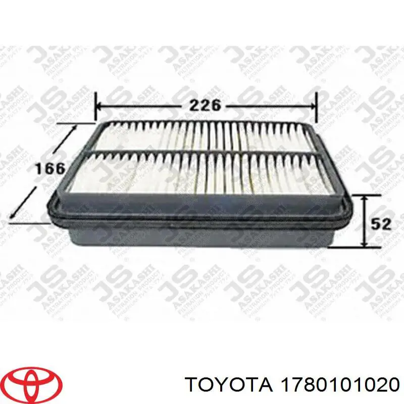 Елемент повітряного фільтра Toyota 1780101020 ціна, від 5.16 USD