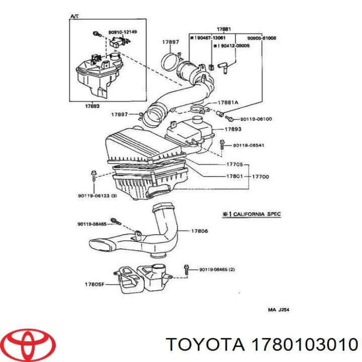Купити 1780103010 Toyota Автомобільний фільтр повітря