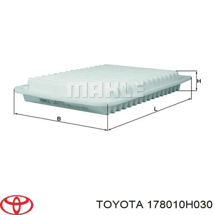 Елемент повітряного фільтра Toyota 178010H030 ціна, від 6.50 USD