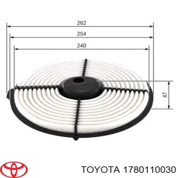 Повітряний фільтр 1780110030 Toyota