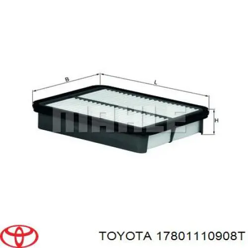 Елемент повітряного фільтра Toyota 17801110908T ціна, від 4.40 USD