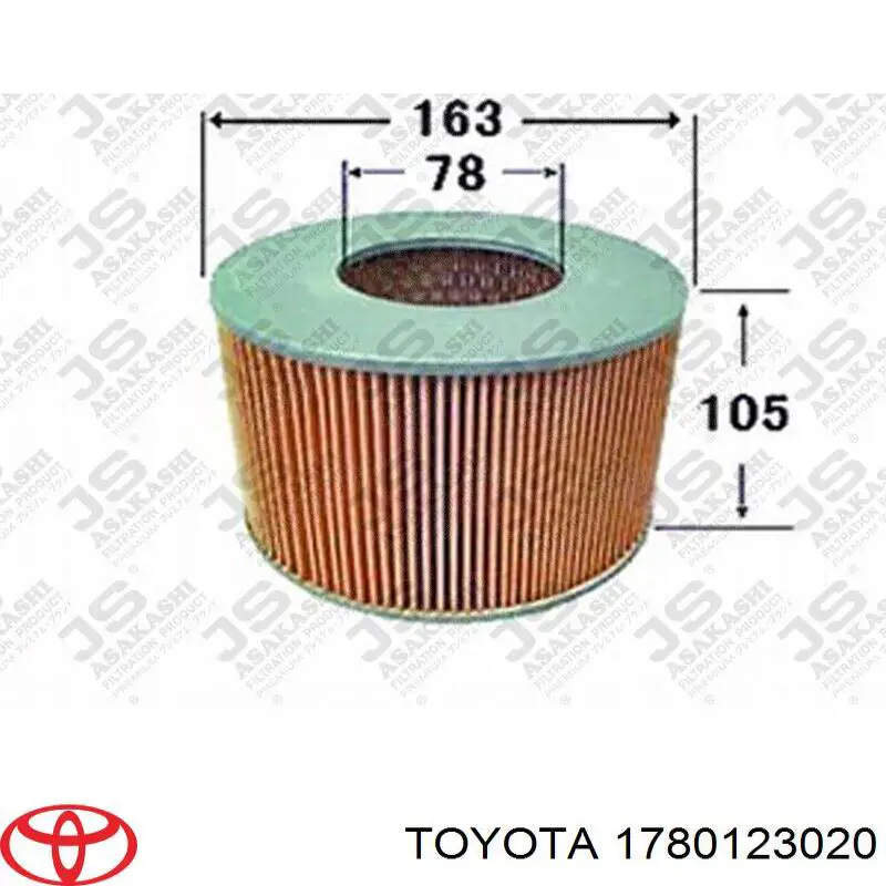 Елемент повітряного фільтра Toyota 1780131060 ціна, від 12.31 USD