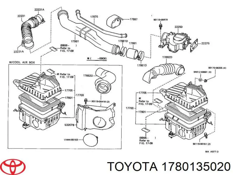 1780135020 Toyota фільтр повітряний