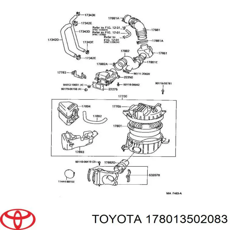 Купити 178013502083 Toyota Автомобільний фільтр повітря
