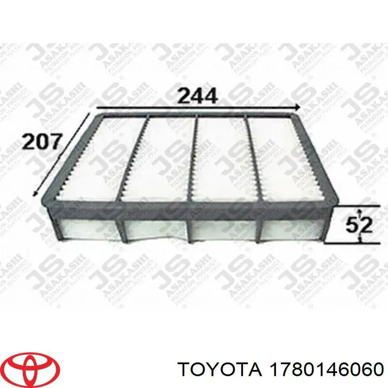 Повітряний фільтр 1780146060 Toyota