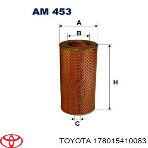 Фільтр повітряний 178015410083 Toyota