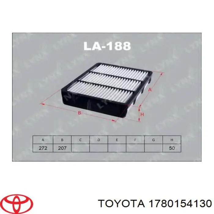 1780154130 Toyota Повітряний фільтр двигуна