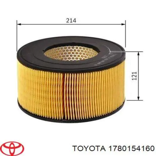 1780154160 Toyota Повітряний фільтр двигуна