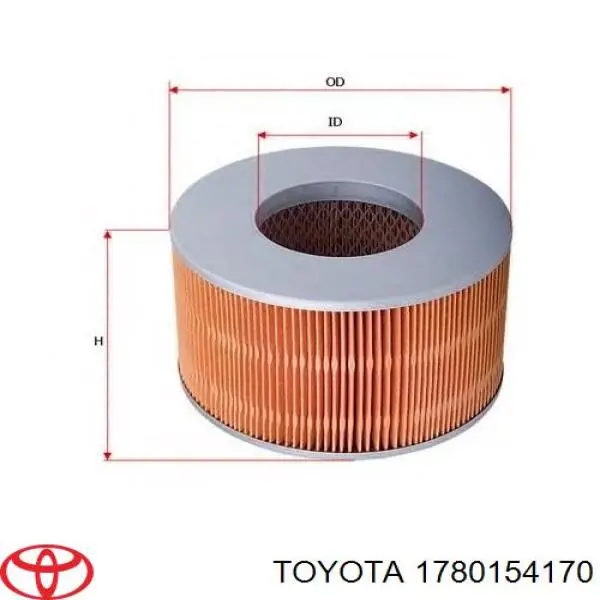 Елемент повітряного фільтра Toyota 1780154170 ціна, від 13.15 USD