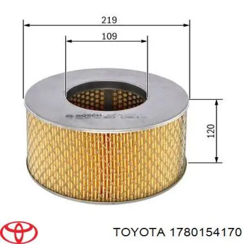 Купити 1780154170 Toyota Автомобільний фільтр повітря