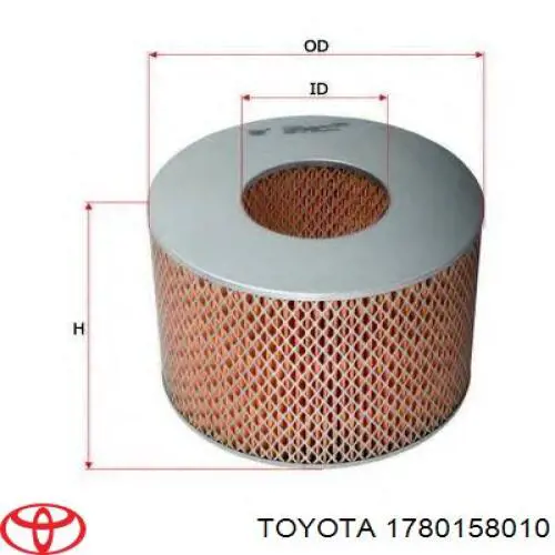 Елемент повітряного фільтра Toyota 1780158010 ціна, від 12.14 USD