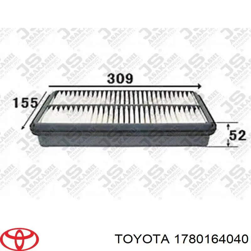 Купити 1780164040 Toyota Автомобільний фільтр повітря