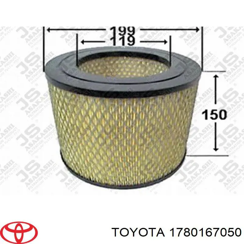 1780167050 Toyota фільтр повітряний